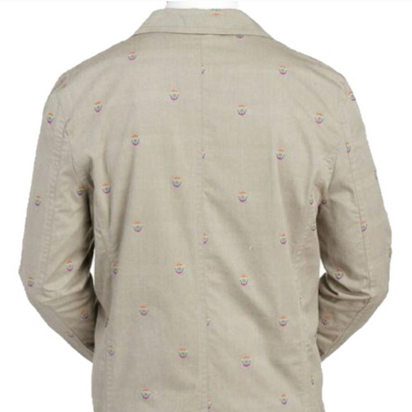 John Lennon Men’s Blazer Cotton Khaki Size XXL NWT $180.00 - Picture 4 of 13